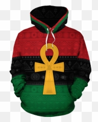 Pan African Ankh All - Over Hoodie Einstein Hoodie Png,Ankh Transparent