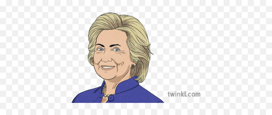 Hillary Clinton Illustration - Twinkl Cartoon Png,Hillary Clinton Png