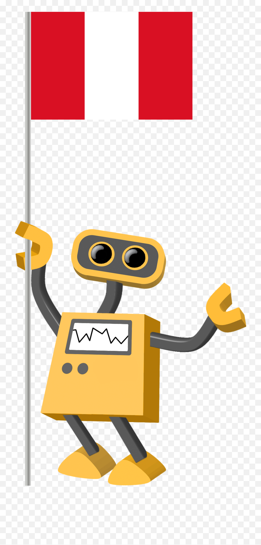 Robot 39 - Pe Flag Bot Peru Tim Stop Sign Image Cartoon Png,Peru Flag Png