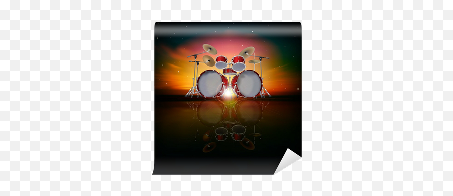 Abstract Background With Drum Kit Wall Mural U2022 Pixers - We Live To Change Event Png,Drums Transparent Background