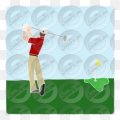 Golfer Stencil For Classroom Therapy Use - Great Golfer Lob Wedge Png,Golfer Png