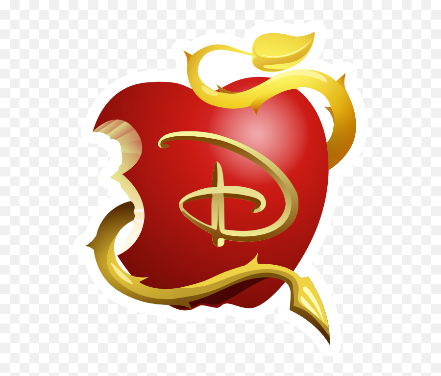 Descendants Apple Logo Sticker - Sticker Mania Transparent Descendants Apple Logo Png,Images Of Apple Logo