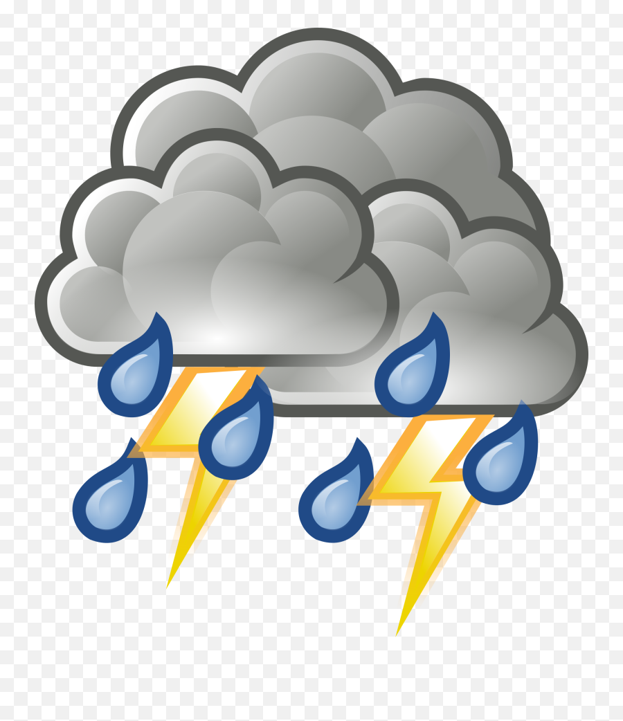 Fileweather - Rainthunderstormsvg Wikimedia Commons Thunderstorm Clipart Png,Rain On Window Png