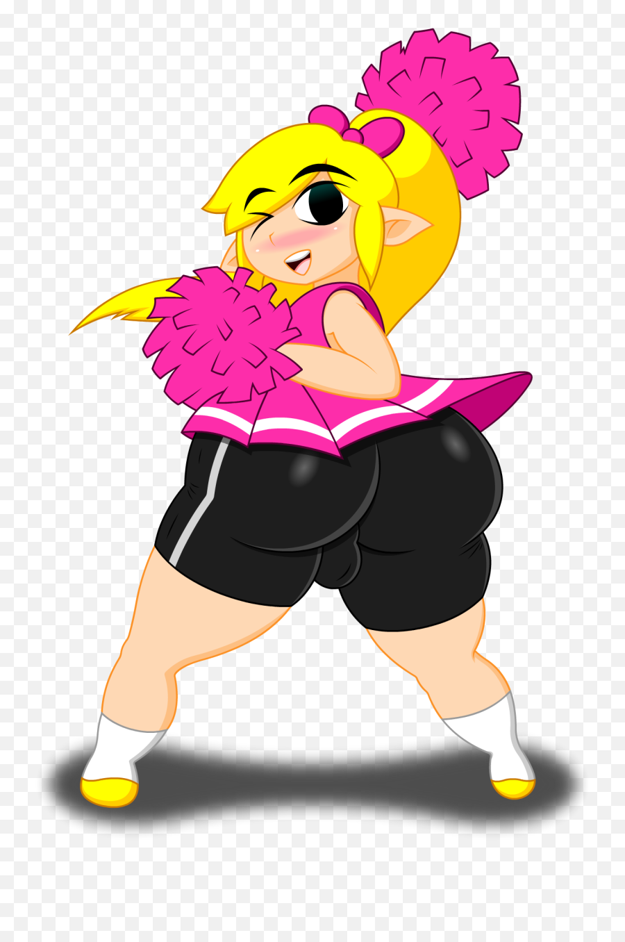 Cheerleader Link By Kaizomartin - Legend Of Zelda Toon Link Thicc Png,Toon Link Transparent