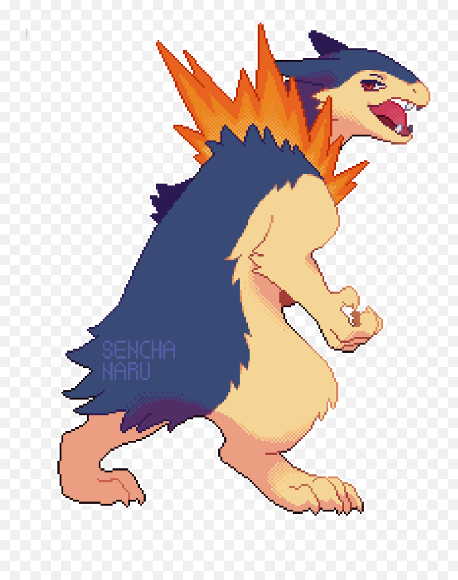 Typhlosion Pixel Art Png