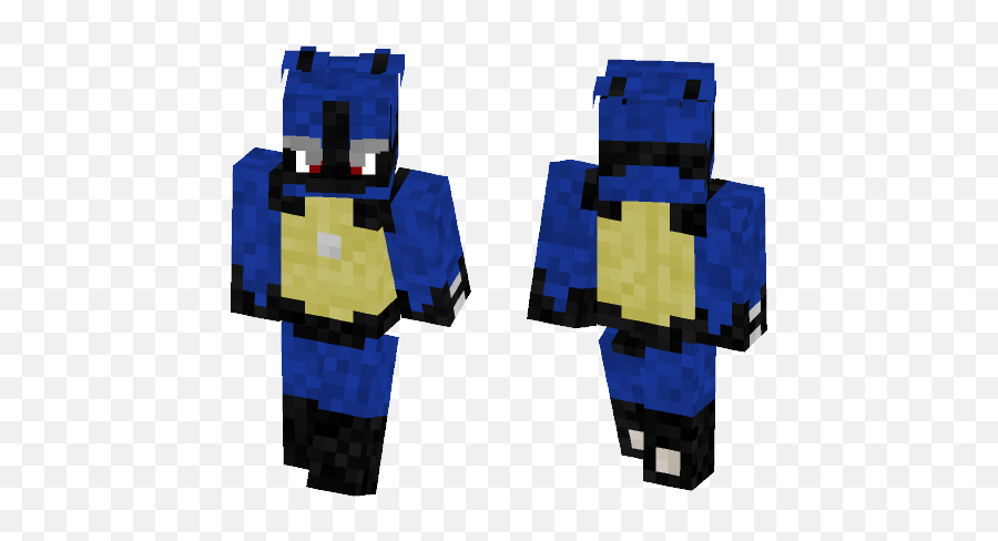 Download Lucario Pokemon Minecraft Skin For Free - Shaded Minecraft Skin Template Muscle Png,Lucario Transparent