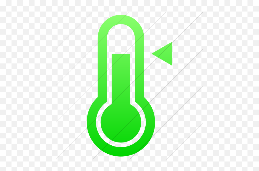 Simple Ios Neon Green Gradient Raphael - Vertical Png,Green Thermometer Icon