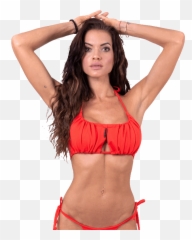 Red With Creases Model N671 Nebbia - Png Modelo Bikini,Bikini Model Png