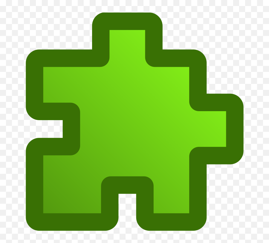 Green Puzzle Piece Clip Art - Vector Clip Art Pieza De Rompecabezas Amarillo Png,Puzzle Piece Icon Png