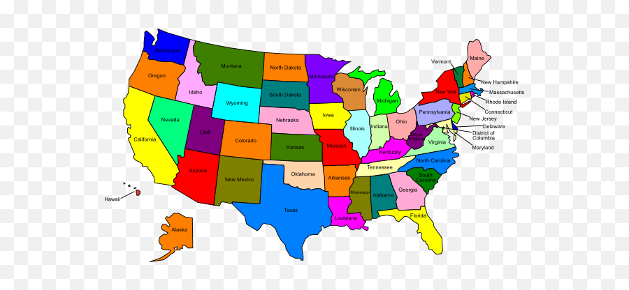 Map Of The United States Clipart - Map Of The United States Clipart Png,United States Outline Png