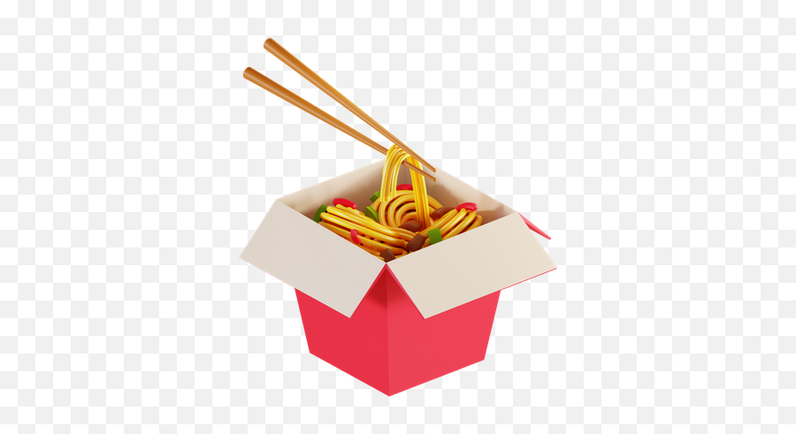 Noodle Box 3d Illustrations Designs Images Vectors Hd - Horizontal Png,Noodle Icon Vector