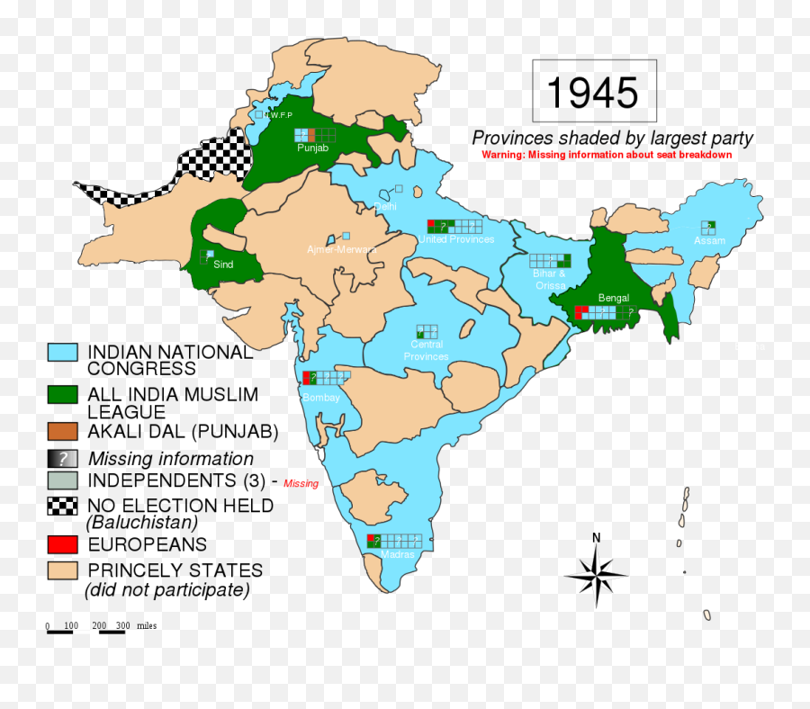 Fileindian General Election 1945svg - Wikimedia Commons 1946 Election In India Png,Orisa Transparent