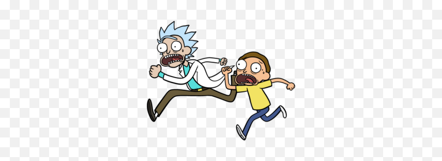Brain Vomit U2014 Holy Crap Morty Run For Your Life - Rick And Morty Running Png,Morty Png