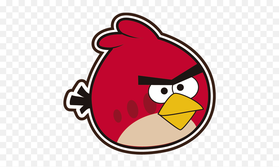 Angery Birds Png Transparent B W Simple - Angry Birda Red Png,Angery Transparent