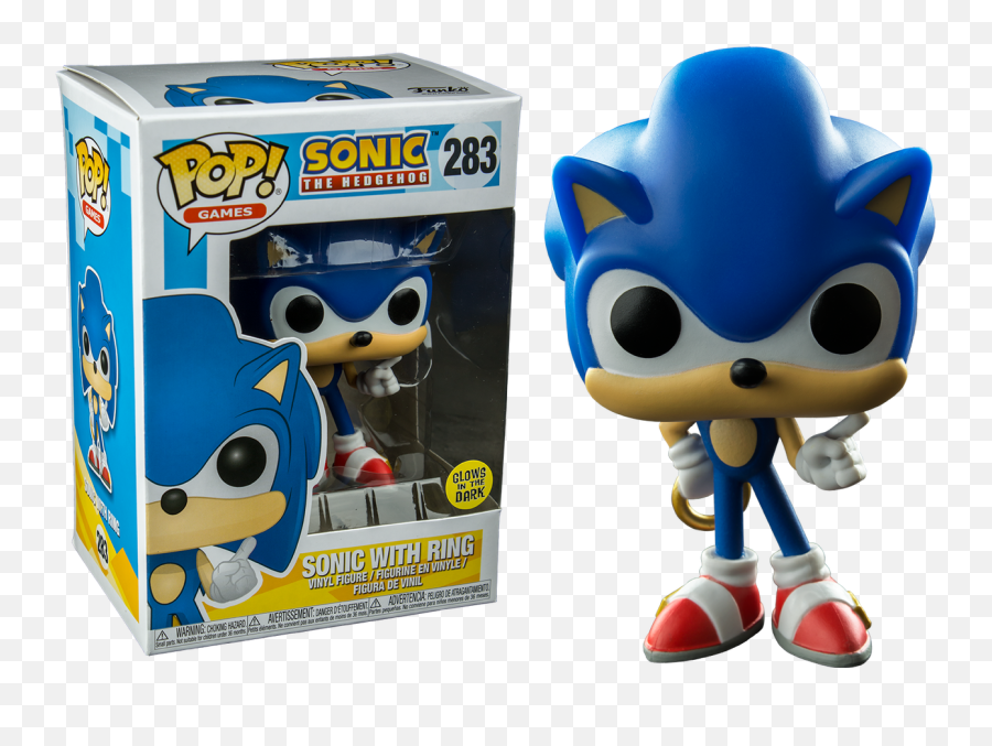 Sonic With Ring Glow Us Exclusive Pop - Pop Figures Sonic Png,Sonic & Knuckles Logo