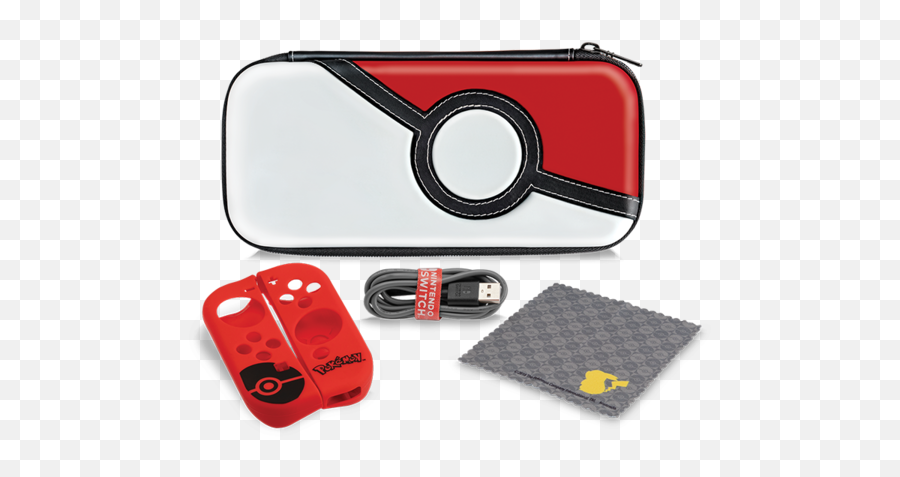 Pdp Nintendo Switch Starter Kit Pokeball Edition - Pdp Switch Slim Travel Case Poke Ball Edition Png,Pokeball Logo