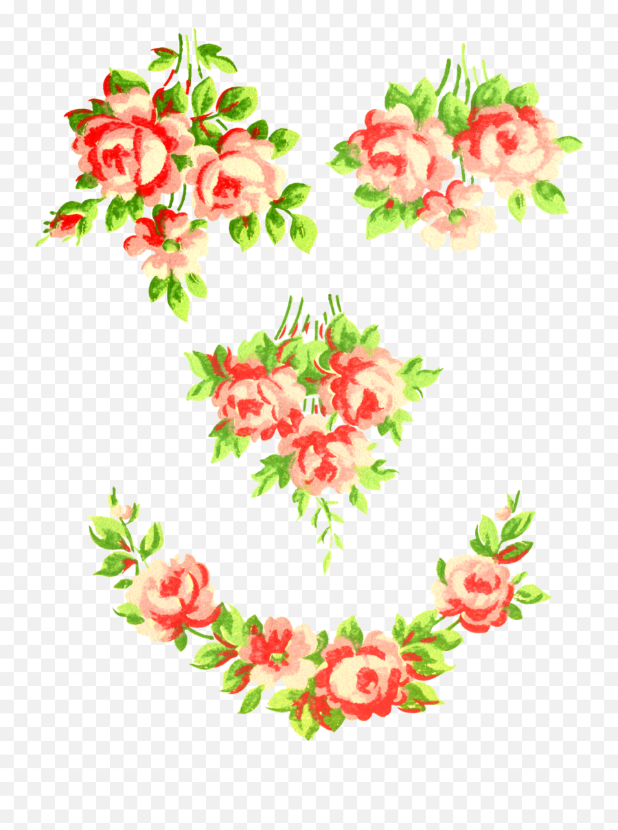 Romantic Pink Flower Border Png Pic - Portable Network Graphics,Flower Border Png