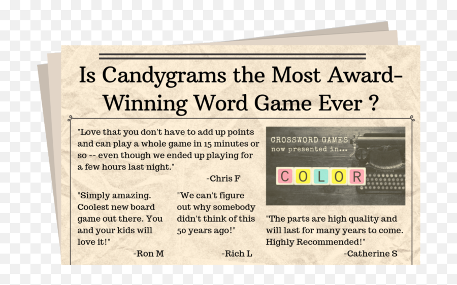 Candygrams The Colorful Crossword Game - Screenshot Png,Typewriter Png