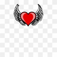 Heart Wing Logo Clip Art - vector clip With Wings png