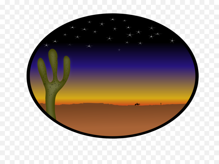 Cactus Country Cowboy - Free Vector Graphic On Pixabay Desert Sunset Clip Art Png,Cactus Clipart Png