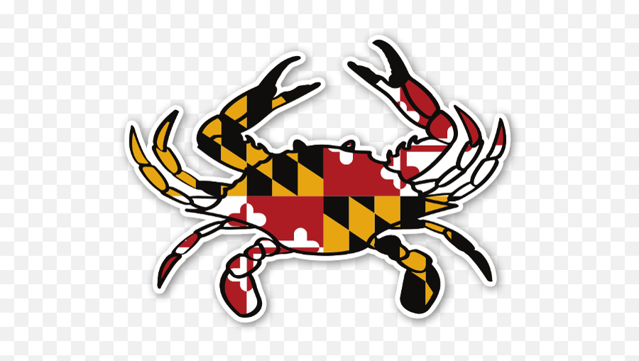 Crab Flag Of Maryland Sticker - Graffiti Skull Png Download Maryland State Flag,Crab Transparent