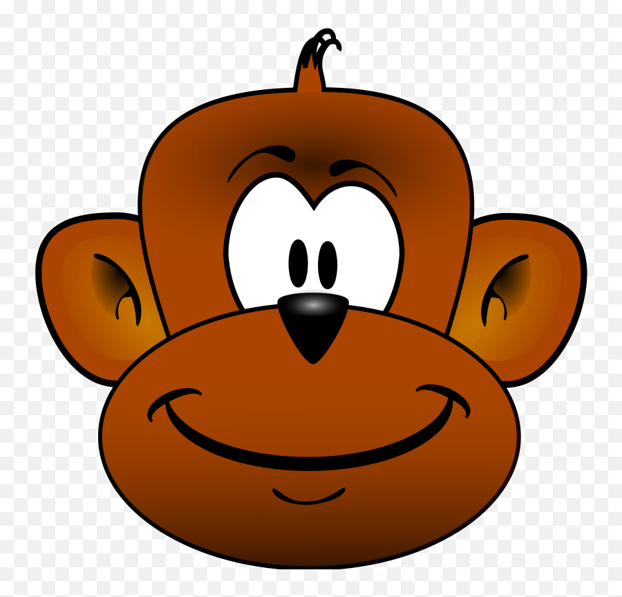 Surprised Face Clip Art - Clipartsco Cartoon Monkey Face Clipart Png,Happy Face Transparent Background