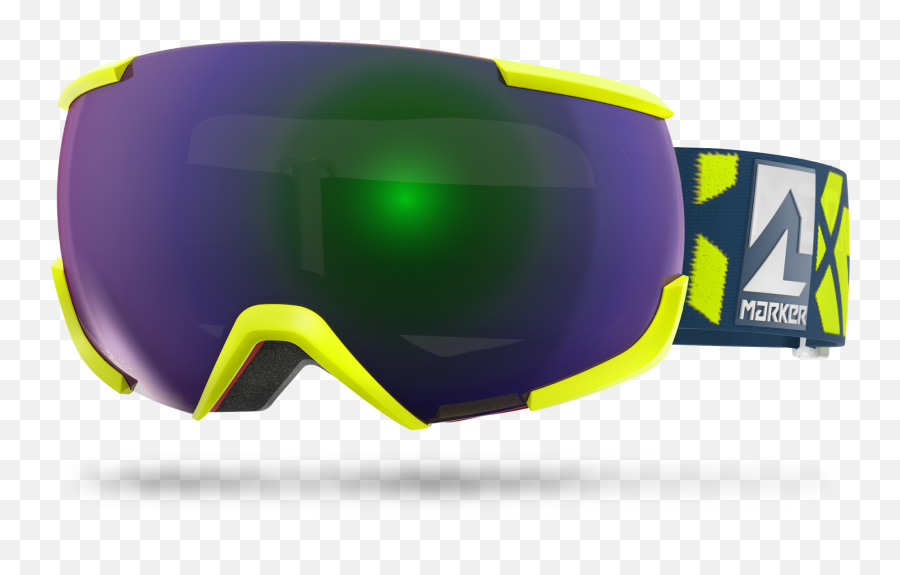 Download Hd 10 Map Neon Yellow - Marker 1610map Black Snow Goggles Png,Ski Goggles Png