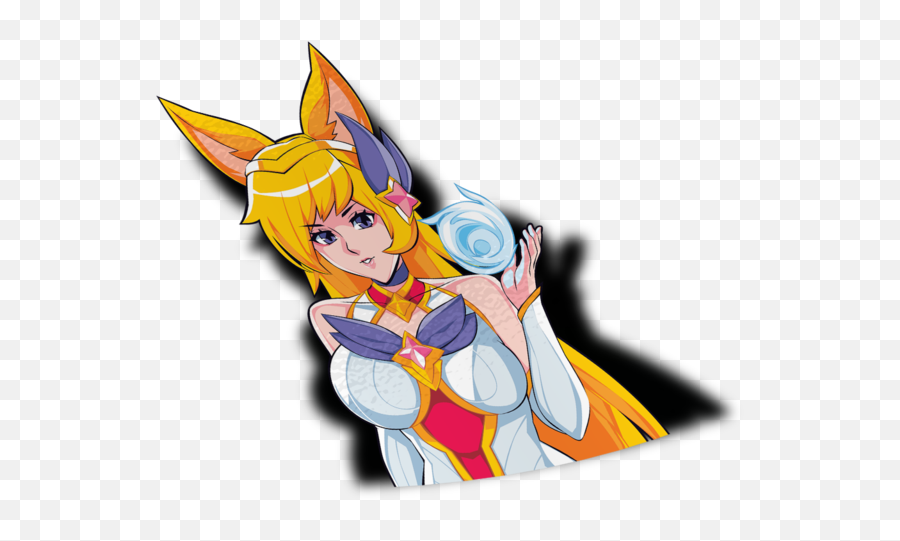 Star Guardian Ahri Peeker Sticker - Fighter Aircraft Png,Ahri Png