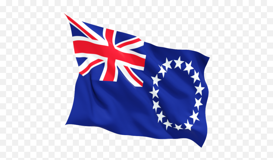 Fluttering Flag Illustration Of Cook Islands - New Zealand Flag Transparent Png,Island Png