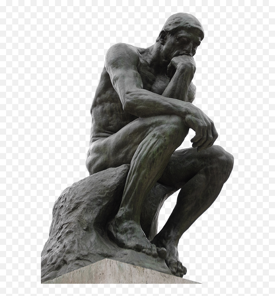 Thinking Man Statue Png - Thinking Man Sculpture Png,The Thinker Png
