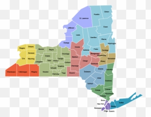 New York State Economic Regions - Counties In png