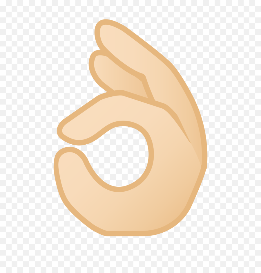 Ok Hand Light Skin Tone Free Icon - Ok Hand Png,Ok Hand Emoji Png