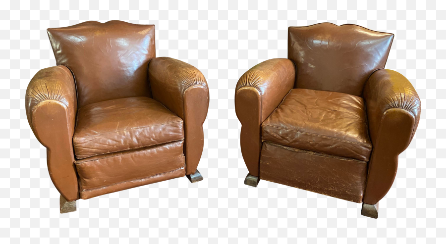 1930s Mustache French Club Chairs - A Pair Club Chair Png,French Mustache Png