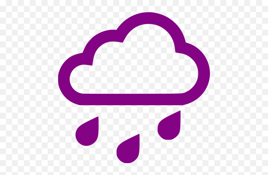 Purple Rain Icon - Free Purple Weather Icons Transparent Rain Icon Png,Transparent Rain Gif