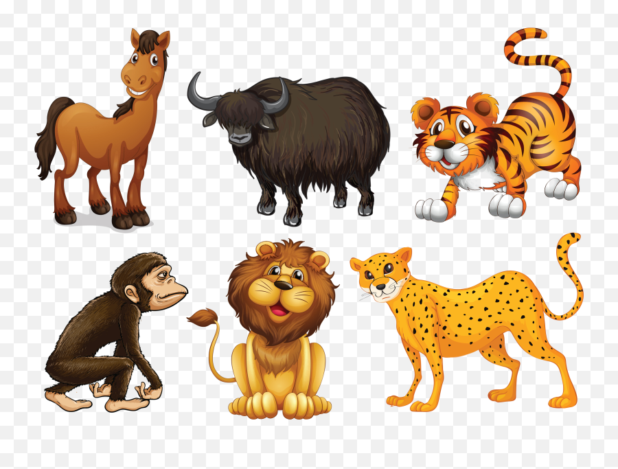 Day Camp Shac - Cartoon Four Legged Animals Png,Jungle Animals Png