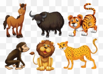 Day Camp Shac - Cartoon Four Legged Animals Png,Jungle Animals Png