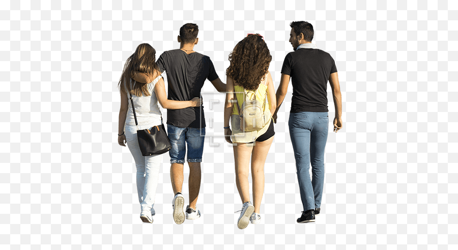 Girl Boy Walking In The Summer - Transparent Background Group Of People Walking Png,Summer Sun Png