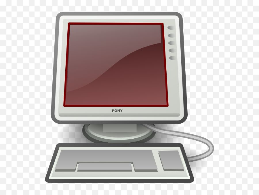 Computer With Red Screen Png Clip Arts For Web - Clip Arts Cartoon Computers Images Transparent Background,Computer Screen Png