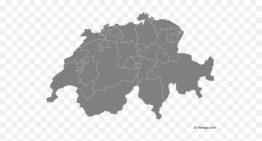 Vector Maps Of Switzerland Free - Switzerland Map Vector Free Png,Switzerland Flag Png