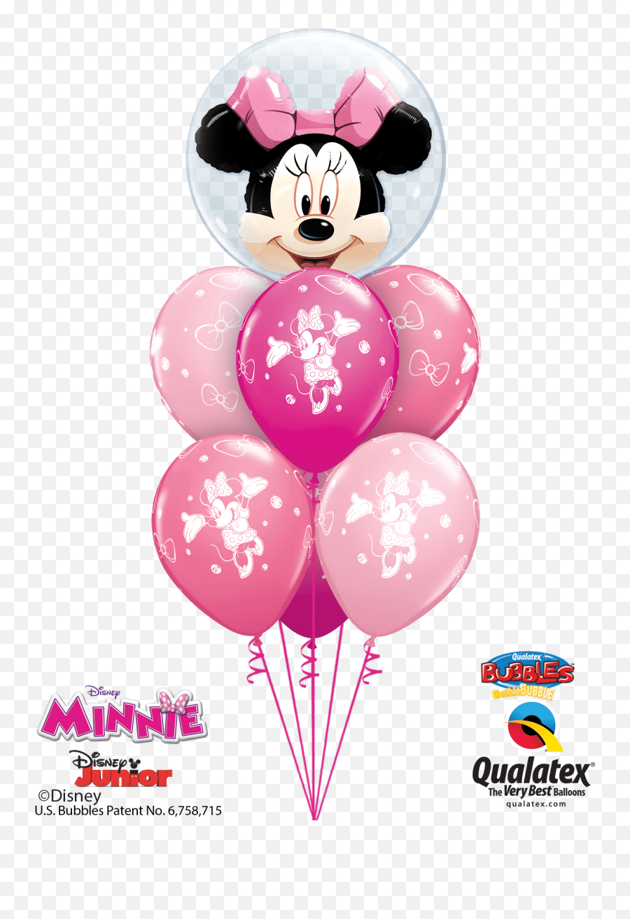 Pink Minnie Mouse - Minnie Mouse Balloons Png Hd Png Birthday Cake Balloon Bouquet,Pink Balloons Png