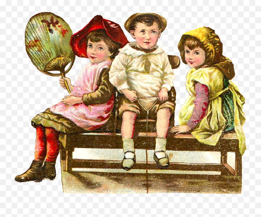 Antique Images Free Victorian Clip Art Children - Victorian Art Children Playing Png,Victorian Png