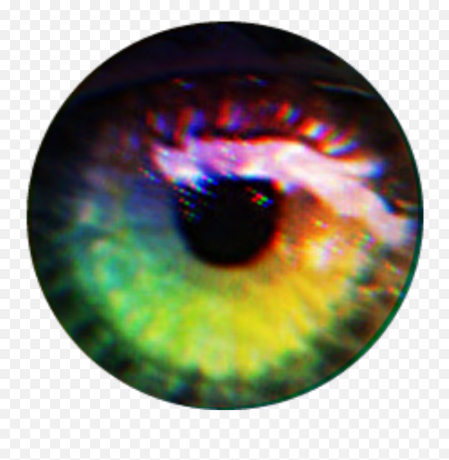 Eye Eyeball Eyes Pupil Sticker By Themariameep - Rainbow Eye Lens Png,Eyeball Transparent Background