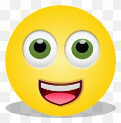 Gradient Emoji Transparent Background Png Mart - Happy Surprised Face