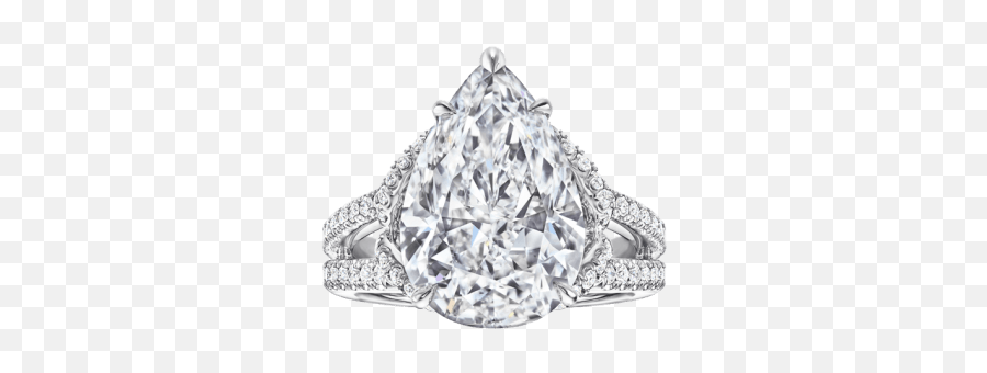 Pear - Shaped Diamond Engagement Ring Harry Winston Harry Winston Bridal Couture Png,Diamond Png Shape