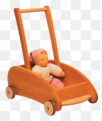 Baby Walker Cart With Doll Transparent Png - Stickpng Draw A Wooden Baby Walker Clip Art,Walker Png
