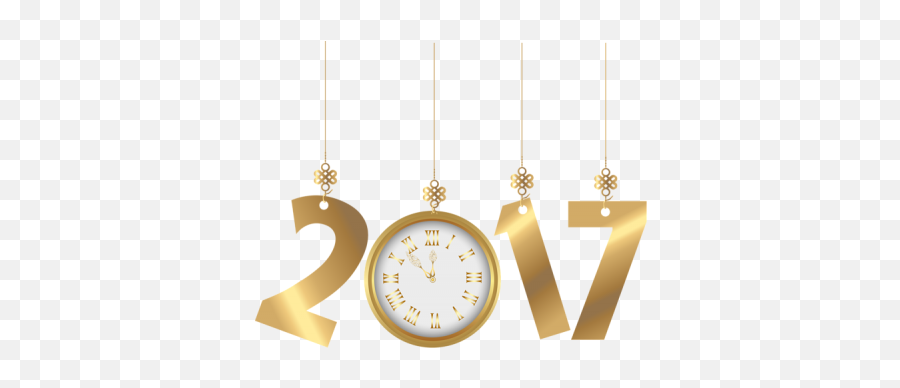 Clock Schrift 2017 Neujahr New Year Png - 4110 Clip Art,Gold Clock Png