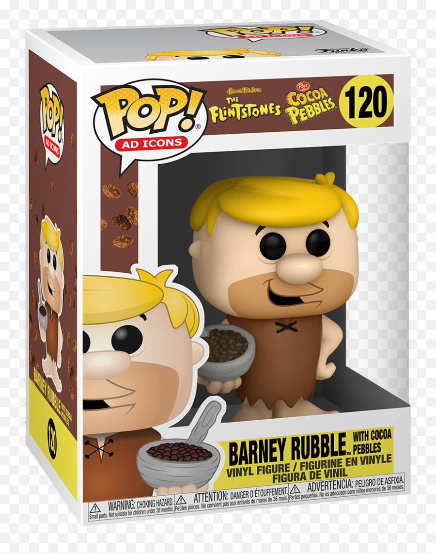 Funko Pop Ad Icons - Cocoa Pebbles Barney Rubble With Cereal Preorder Barney Rubble Funko Pop Png,Southpark Icon