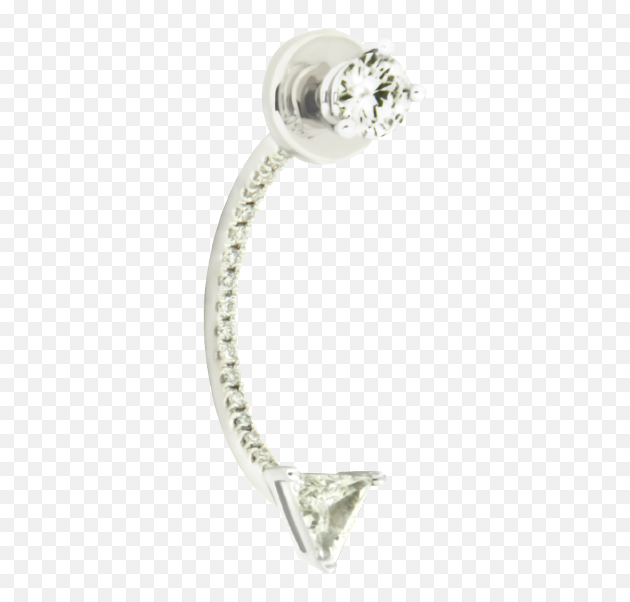 Dot And Triangle Diamond Earring - Delfina Delettrez Delfina Delettrez Diamond Earring Png,Diamond Earring Png
