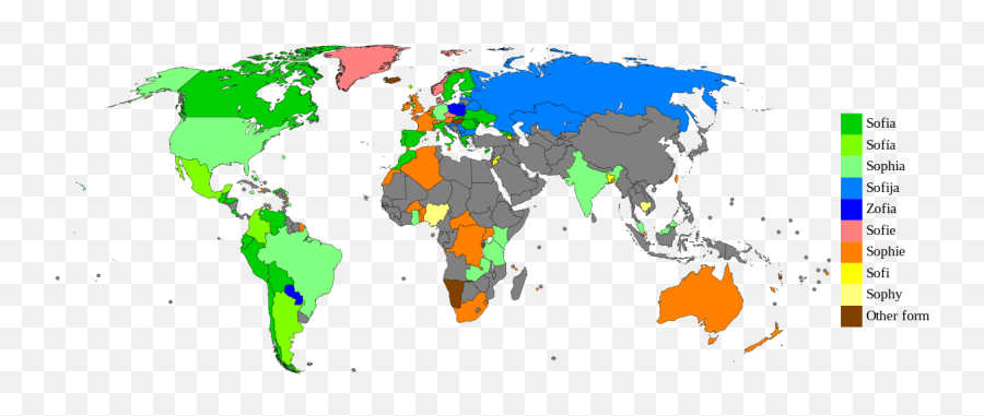 Filepopularity Of Name Sofiasvg - Wikimedia Commons Earth Map Silhouette Png,Zofia Icon