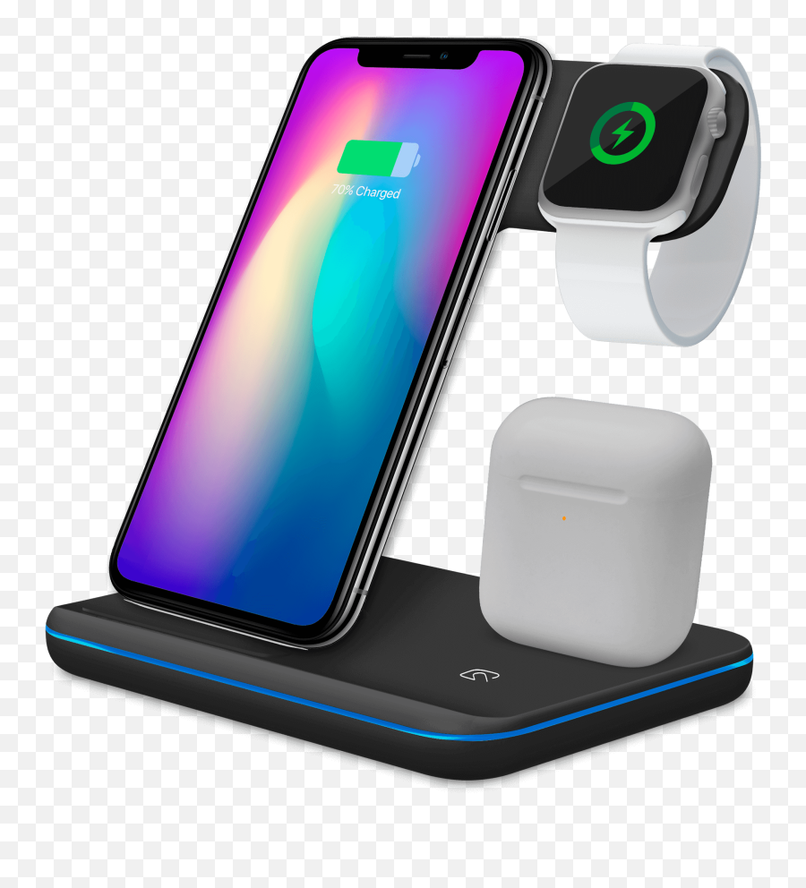 Yenkee - 3in1 Wireless Charging Station Yac 5300 Yenkee Yac 5300 Bk Png,Wireless Charging Icon